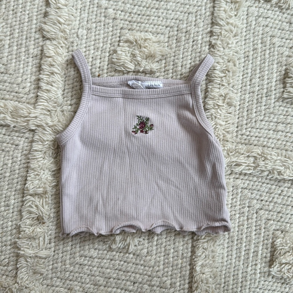 Cropped top tank top
